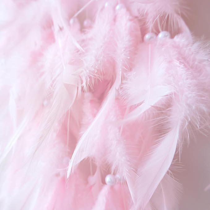 Moon Dreamcatcher Pink Crystal Tree Life Dream Catchers - Girls Children's Sweet Dreams Gift