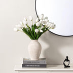 Ceramic Flower Vase Home Decor - Large Farmhouse Table Vases Rustic Vintage Living Room Kitchen Bedroom Decorations for House Book Shelf Office Coffee Desk Dining Fireplace (9" Rustic)