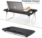 Nestl Reading Pillow with Portable Lap Desk Stand for Laptop 19x11”, Cut Plush Striped Back Pillow, Back Support Pillow, Shredded Memory Foam Bed Rest Pillow with Arms for Kids & Teens, Small - Gray