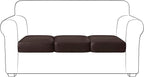 Yates Home PU Leather Couch Sofa Cushion Slipcover Water-Proof Elastic Chair RV Seat Covers Loveseat Sofa Furniture Protector Slip Cover for Settee Seater Replacement Living Room（3 Pieces, Chocolate）