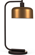 Cadmus 20.5" Tall Table Lamp with Metal Shade in Blackened Bronze/Brass/Brass