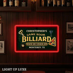 Personalized Billiards Neon Sign, Custom UV Printed Billiard LED Lights Signs, Decorative Wall Art, Lounge, Garage, Man Cave, Bar, Gaming Room Decor, Gifts For Men, Dad, Father, Friends