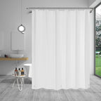 AmazerBath Shower Curtain Liner, 72x72 Plastic White Shower Curtain Liner, Cute Waterproof PEVA Shower Curtains, Lightweight Shower Curtains for Bathroom with Magnets and 12 Rustproof Grommet Holes