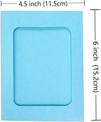 Colorful Paper Photo Frame 30 Pcs DIY Creative Retro Kraft Paper Polaroid Films Hanging Album Frame with Mini Clips and Hemp Ropes for Home Dorm Office 6 inch 10 Colors