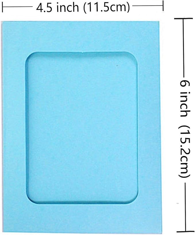 Colorful Paper Photo Frame 30 Pcs DIY Creative Retro Kraft Paper Polaroid Films Hanging Album Frame with Mini Clips and Hemp Ropes for Home Dorm Office 6 inch 10 Colors