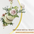 BEAUTYPEAK 18 Inch Round Mirror, Metal Frame Circle Mirror, Wall Mounted for Entryway, Bathroom, Vanity, Living Room, Gold