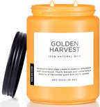 M&SENSE Fall Harvest Scented Candles, 19.4oz 110 Hours Large Natural Soy Long Lasting Slow Burning 2 Wick Scented Candle for Relaxing Stress Relief & Holiday