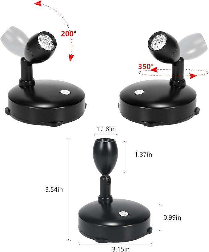 Cordless Spotlight Battery Operated, RGB Uplights with Remote and Timer, LED Indoor Plant Light, Dimmable Tree Accent Lighting, Color Changing Wall Lights for Art Painting Picture Dartboard