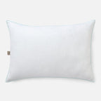 MARTHA STEWART Down Alternative Pillows Queen Size Set Of 2, Plush Cooling Pillow for Back, Stomach or Side Sleepers, Memory Foam-Like Fiber Fill, Dobby Stripe, 20" x 28", White