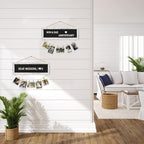 Hanging Photo Display Multiple Polaroid Picture Frames Collage Wall Decor, Felt Letter Board with 340 Letters and 15 Clips, DIY Cards Holder Frame Collage Set for Christmas Holiday Birthday