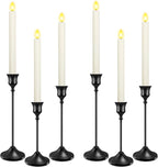 Candlestick Holders 6 PCS Metal Taper Candle Holders, KSWING Black Candle Stick Holders Set, Perfect for Table Centerpiece Mantel Party Wedding Christmas Home Decor, Set of 6