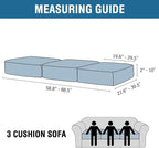 H.VERSAILTEX Velvet Stretch Couch Cushion Cover Plush Cushion Slipcover for Chair Loveseat Sofa Cushion Furniture Protector Seat Cushion Sofa Cover (3 Piece Sofa Cushion Covers, Rust)