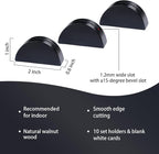 UNIQOOO 10 Set 2" Arch Black Birch Wood Stand with Cards |1.2mm Slot, for Name Cards, Place Card Holder, Photo Display Stand | for Event Decor, Retail Shop, Cafe Restaurant Menu, Business Card, Name Tag