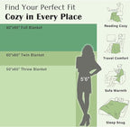 jinchan Boho 100% Cotton Muslin Twin Size 60x80 Inches Blanket Lightweight 4-Layer Quilted Soft Green and Beige Floral Throw Blanket Reversible Comfy Flower Breathable All Seasons Couch Bedroom Decor