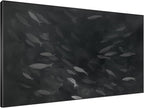SIGNWIN 46"x72" Extra Large Framed Wall Art Monochrome Fish Silhouettes Illustration for Home Living Room Bedroom Decor (Frame Assembly Required)