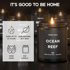 Ocean Reef Candle, 9oz Scented Candle for Men, Scented Candles for Home, Gifts for Men, Personalized Blessing Minimalist Men's Gifts