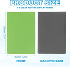 PATIKIL 2x3 Fridge Magnetic Frame, 5Pcs Mini Picture Frames Photo Frame Instant Film Small Picture Holder for Fujifilm Refrigerator, Green