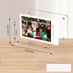 Acrylic Magnetic Refrigerator Picture Frames, 3x5 Inch Fridge Magnetic Mini Photo Frames Compatible with Polaroid Camera Photos for Refrigerator/Locker/Wall, Colorful 6 Pack