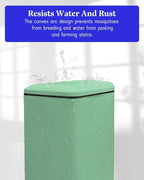 Bathroom Trash Can with Lid，5 Liter / 1.3 Gallon Small Trash Can with Removable Liner Bucket, Soft Close lid & Step Pedal, Stainless Steel Trash Bin for Bathroom,Bedroom,Home Office, Green