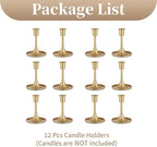 Sziqiqi Gold Candlestick Holders Centerpieces - Vintage Candle Sticks Holder Bulk Small Christmas Centerpieces for Tables Taper Holders Decoration for Party Event Holiday