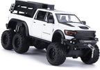 Pickup Truck Toy 1/24 Diecast Trucks Mammoth Model Car Kits,Metal Toy Truck Suitable for Kids and Car Collection,Pull Back Cars with Light and Sound,Trucks for Kids Ages 4-8（White）
