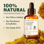 Kukka Frankincense Essential Oil for Face & Skin - 4 Fl Oz - 100% Pure Natural Frankincense Oil Made from Ethiopia Resin - A Holy & Woody Scent for Body Comfort, Aromatherapy & DIY Soap Making