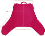 Nestl Reading Pillow for Kids, Small Bed Pillow, Back Pillow for Sitting in Bed, Memory Foam Chair Pillow, Reading & Bed Rest Pillows, Hot Pink Back Pillow for Bed, Arm Pillow with Pockets