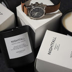 Moodcast Nightfall Scented Candle – Aesthetic Candle for Home, Peppercorn, Ginger & Sandalwood, Clean Coco Wax Blend, Vegan, Paraben-Free, 45-Hour Long Lasting Burn – 8oz