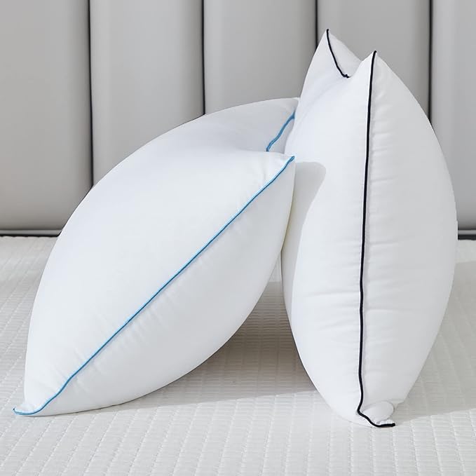 Bed Pillows for Sleeping - Pillows Queen Size Set of 2 Cooling Luxury Hotel Quality Pillow with Premium Plush Soft Down Alternative Fill for Side Back or Stomach Sleepers (Queen(Pack of 2))