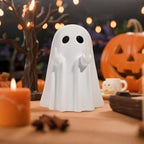 Halloween Ghost Figurine - Spooky Resin Ghost Statue, Cute Finger Ghost Ornaments, Perfect for Indoor & Porch Halloween Decor (Halloween Ghost Figurine)