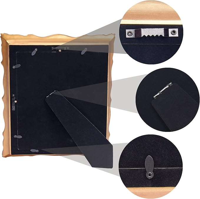 Vintage 8x10 Picture Frame with Embossed Flower, Ornate Gold Frame for 8x10 or 5x7 Photos with White Mat, Antique Photo Frame for Tabletop & Wall Hanging (Bronze)