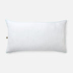 MARTHA STEWART Down Alternative Pillows King Size Set Of 2, Plush Cooling Pillow for Back, Stomach or Side Sleepers, Memory Foam-Like Fiber Fill, Dobby Stripe, 20" x 36", White