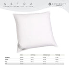 Downright 233 Thread Count 38 oz Astra LikeDown Pillow, 26" x 26", Euro 26 x 26, White