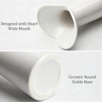 Ceramic Bud Vases, BEAHOT White Bulk Vase, Modern Minimalist Boho Farmhouse Decorative for Table Centerpiece, Pampas Grass, Dried Flowers, Shelf Decoration