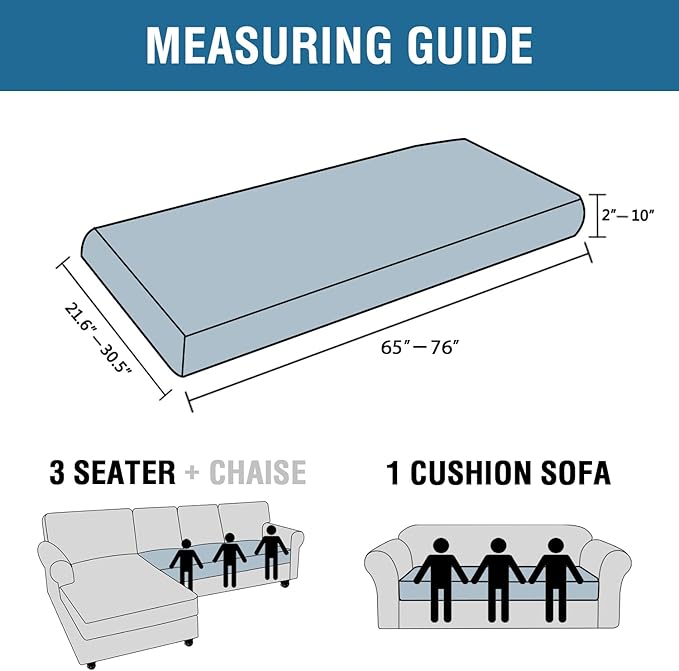 H.VERSAILTEX Velvet Stretch Individual Couch Cushion Cover Plush Cushion Slipcover for Loveseat Sofa Cushion Furniture Protector Seat Cushion Sofa Cover (1 Piece Sofa Cushion Cover, Rust)