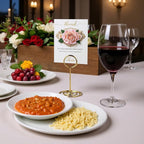 20 PCS Table Number Holder Table Card Holder Cards Stand Name Menu Clips Picture Holder (Gold)