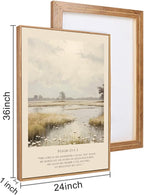 HPINUB Christian Bible Verse Framed Canvas Wall Art Set,Modern Scripture Floral Wall Decor,Vintage Jesus Religious Natural Wildflower Art Print for Living Room,Bedroom,Farmhouse,Prayer Room-24"x36"x3