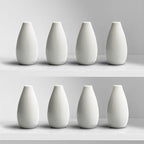 Modern White Small Ceramic Vase Set of 16 for Living Room Bedroom 4.13'' Minimalist Fresh Flower Vases for Home Decor Office Fireplace Centerpieces Nordic Style Gift for Fake Plant 16 Pack