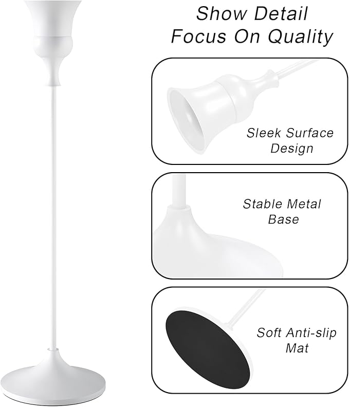 Candlestick Holders White, 9 Packs Taper Candle Holder for Candlesticks, Candle Sticks Holder Decor for Home Decor