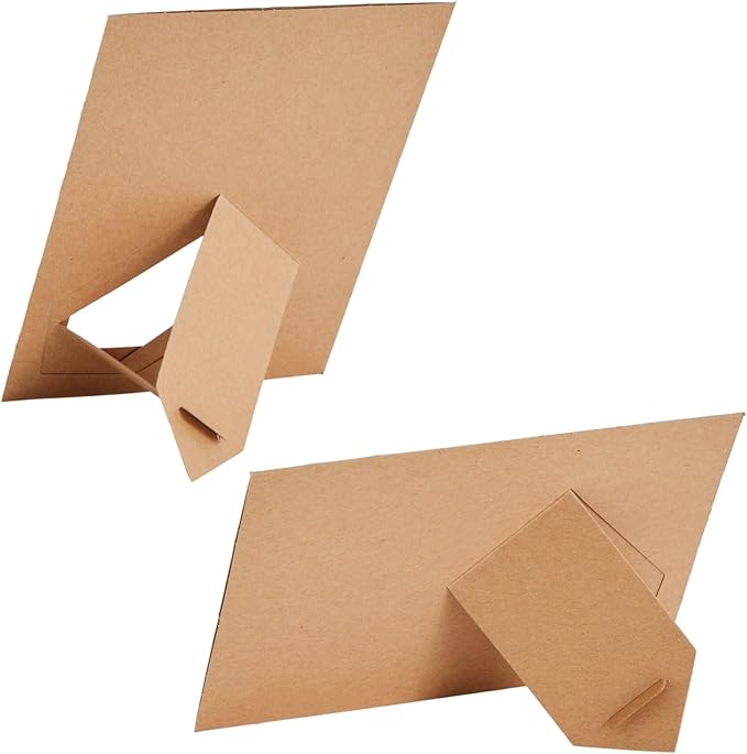 Juvale Brown Paper Frames - 4 x 6 in, 50 Pack, Classic - DIY Photo Frame Kit with Cardboard Easel Back for Tabletop Display & Bulk Craft Projects