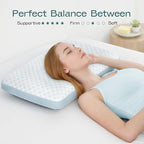 Memory Foam Bed Pillow for Pressure Relief - Memory Foam Neck Pillow with Removable Cooling & Soft Cover – Two-Sided, Contour Orthopedic Bed Pillow for Side Back Stomach Sleeper