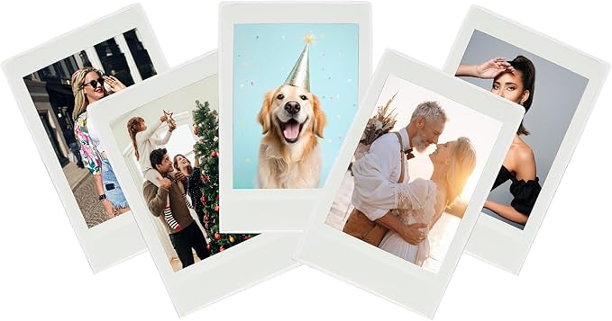 PATIKIL 2x3 Fridge Magnetic Frame, 5Pcs Mini Picture Frames Photo Frame Instant Film Small Picture Holder for Fujifilm Refrigerator, White