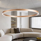 MADEM Room Decor Modern LED Chandelier 1-Ring Circular Dimmable Pendant Light Flush Mount Pendant Lighting for Living Room Dining Room, Bedroom, 31.5'' x 1.38'', 3000K-6000K, Gold