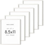 HAUS AND HUES Standalone White Oak Frame Set of 6-8.5x11