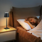 4 Pack Cordless Table Lamps, Portable Rechargeable Lamp, 6000mAh Battery Operated, 3 Color Dimmable LED Table Light for Restaurant/Bedroom/Outdoor Party/Camping/Cafe Night Light(Black)