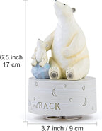 I Love You to The Moon and Back, Polar Bear Music Box, Musical Figurine Keepsake, Heartfelt Gift for Family and Loved Ones, Home Décor Collectible, Plays Twinkle, Twinkle, Little Star Melody