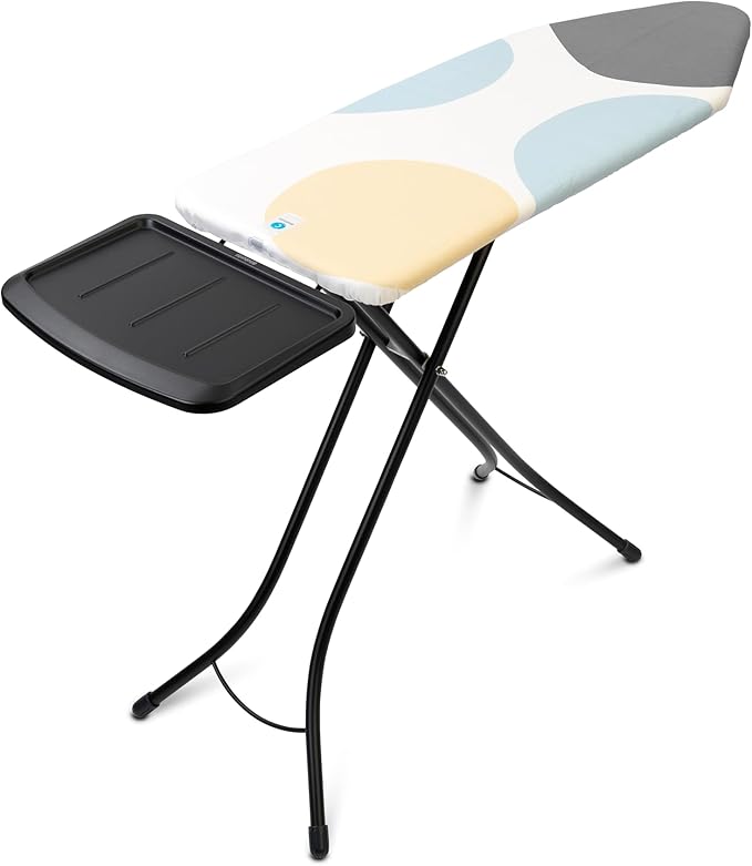 Brabantia - Ironing Board C - Extra Large Steam Iron Rest - Adjustable in Height - Non-Slip Rubber Feet - Cotton Cover with Foam Layer - Foldable XL Unit - Spring Bubbles - 49 x 18 inches