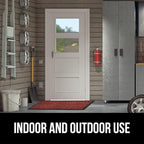 GORILLA GRIP 100% Waterproof All-Season WeatherMax Doormat, US Designed Natural Rubber, Stain and Fade Resistant, Low Profile Indoor Outdoor Door Mats, Easy Clean Patio Mat, 17x29, Burgundy Leaves