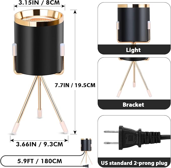 Spot Lights Indoor Floor Lamp, 6W Uplighting Indoor with Remote, Dimmable & Timer & 3 Color Temperatures, 2700K to 6500K Floor Can Lights for Plants Pictures Corner Ambient Lighting, 2 Pack