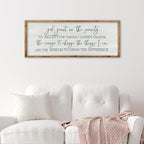 ZZJJHYWGQ God Grant Me Prayer Wall Decor Christian Serenity Prayer Sign 32"×12" God Jesus Catholic Prayer Bible Verse Inspirational Quotes for Living Room Bedroom Office Large Hanging Art (Wood)